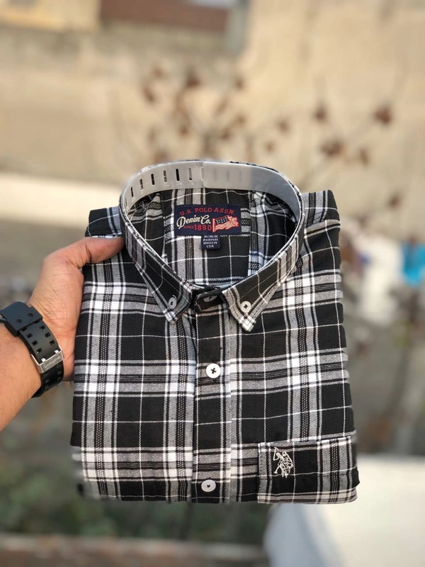 US POLO SHIRTS BRAND:-US POLO SHIRTS with ๐ Cotton fabric ๐ CheckS pattern ๐ Single pocket ๐ Embroidery brand logo at pocket ๐ Regular sizes ๐ Poly packing - XXL
