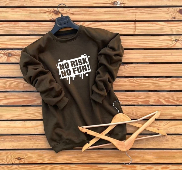 SWEAT SHIRT with Round neck Logo at chest Proper 2 thread fabric Warm fleece inside Bigger sizes Ribbed bottom & sleeves Poly packing - XXL, Navy Blue