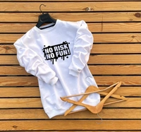 SWEAT SHIRT with Round neck Logo at chest Proper 2 thread fabric Warm fleece inside Bigger sizes Ribbed bottom & sleeves Poly packing - XXL, Navy Blue