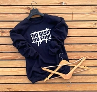 SWEAT SHIRT with Round neck Logo at chest Proper 2 thread fabric Warm fleece inside Bigger sizes Ribbed bottom & sleeves Poly packing - XXL, Navy Blue