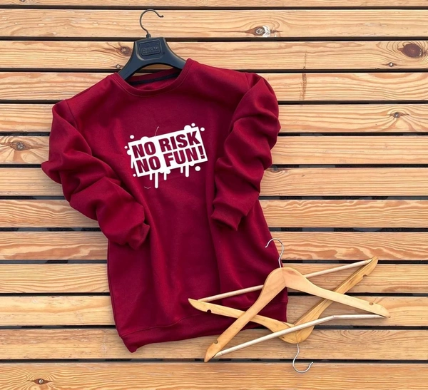 SWEAT SHIRT with Round neck Logo at chest Proper 2 thread fabric Warm fleece inside Bigger sizes Ribbed bottom & sleeves Poly packing - XXL, Navy Blue