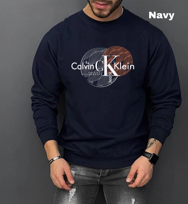 CALVIN KLEIN Premium Quality Winter Sweatshirt - l, White