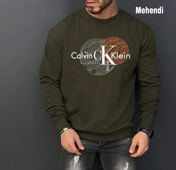 CALVIN KLEIN Premium Quality Winter Sweatshirt - l, White