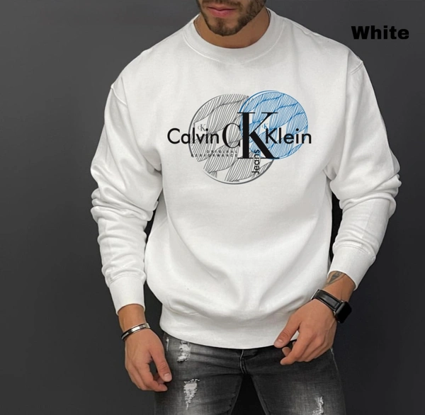 CALVIN KLEIN Premium Quality Winter Sweatshirt - l, White