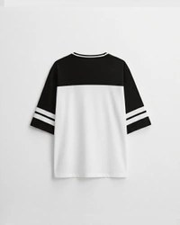 LOOSE FIT COTTON BLEND T-SHIRT - S