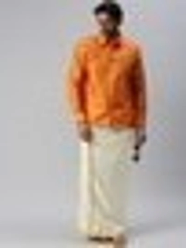 ramraj silk line prestigious fit full sleeves orange peel -SL4 shirt - size 38cm