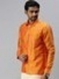 ramraj silk line prestigious fit full sleeves orange peel -SL4 shirt - size 38cm