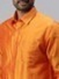 ramraj silk line prestigious fit full sleeves orange peel -SL4 shirt - size 38cm