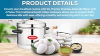 premier stainless steel idly cooker large - 4 Plates