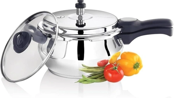 premier SS handi pressure cooker induction & lpg stoves with glass lid - 3.0