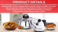 premier SS handi pressure cooker induction & lpg stoves with glass lid - 3.0