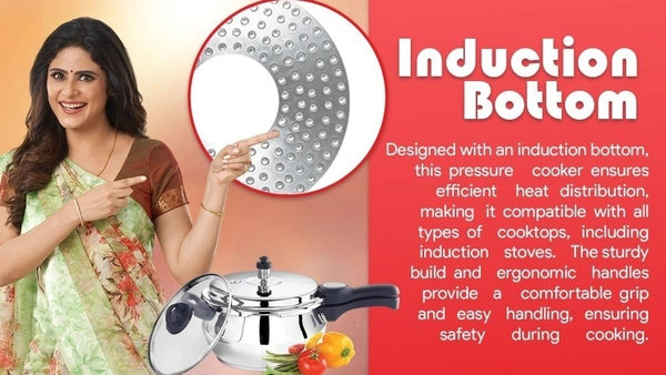 premier SS handi pressure cooker induction & lpg stoves with glass lid - 3.0