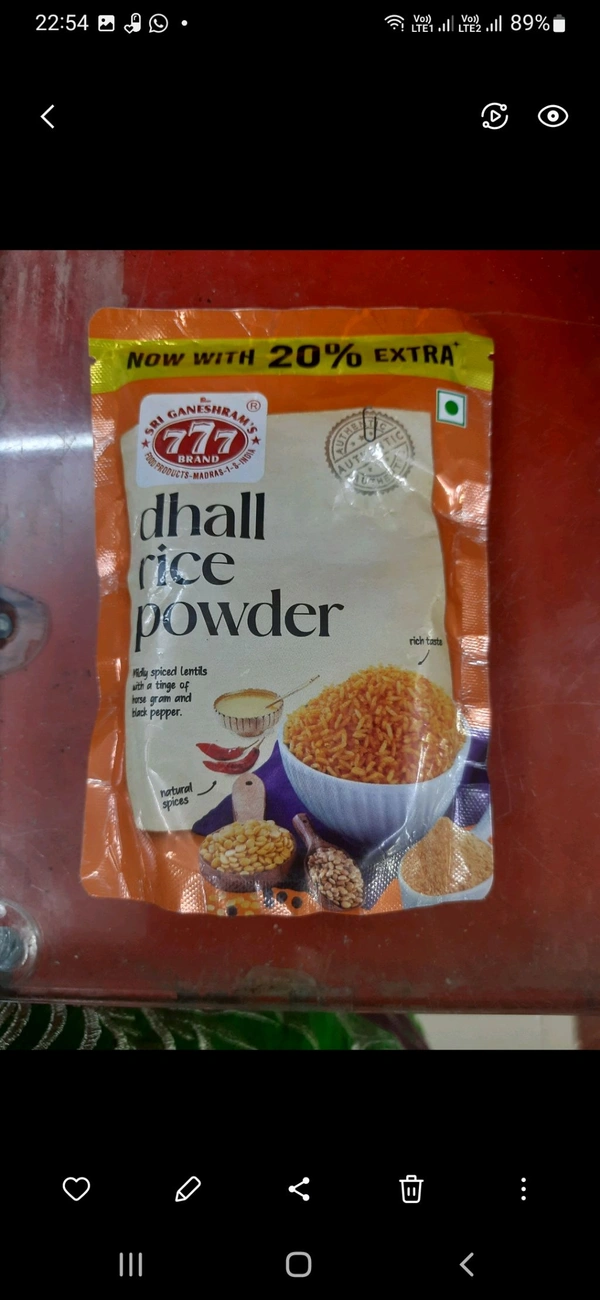 777 DHALL RICE POWDER( BUY 1 GET 1 ) 100g