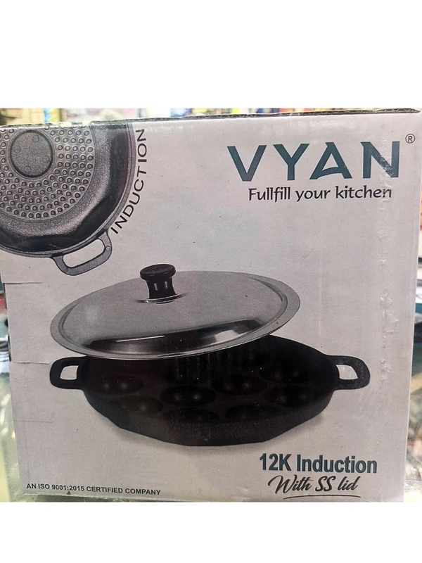 vyan 12k induction paniyaram pan with sss lid