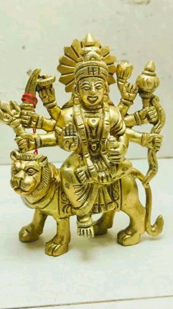 shrivalli shri valli brass 5" sherawali mata statue
