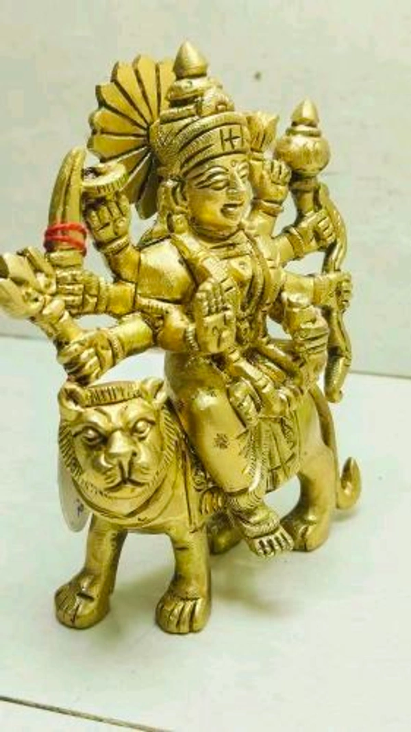 shrivalli shri valli brass 5" sherawali mata statue