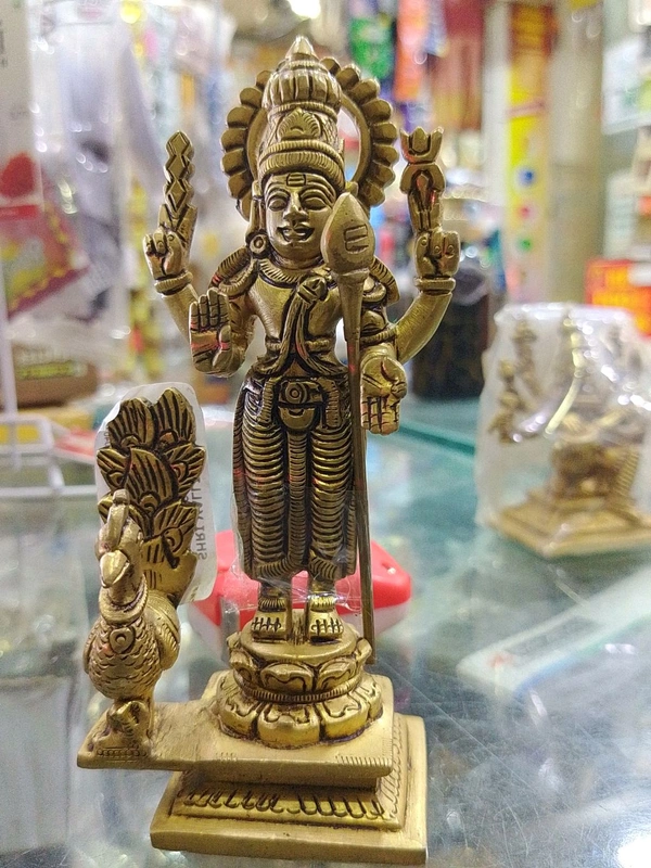 shri valli brass big murugan idol