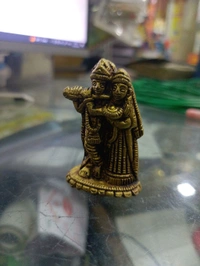 shri valli brass mini radha krishna idol 2.2"