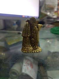 shri valli brass mini radha krishna idol 2.2"