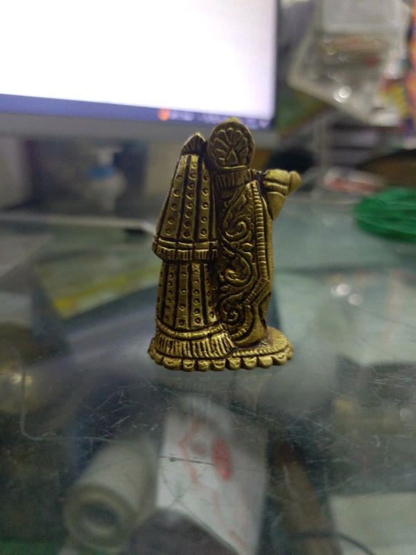 shri valli brass mini radha krishna idol 2.2"