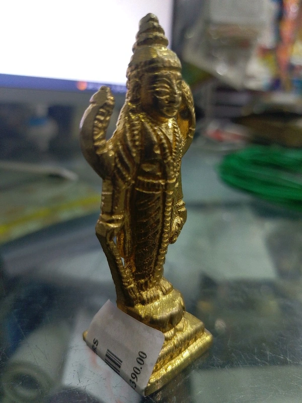 shri valli brass small satyanarayan idol 3.5"