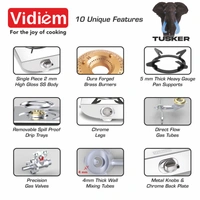 tusker vidiem stainless steel 4 burner silver gas stove