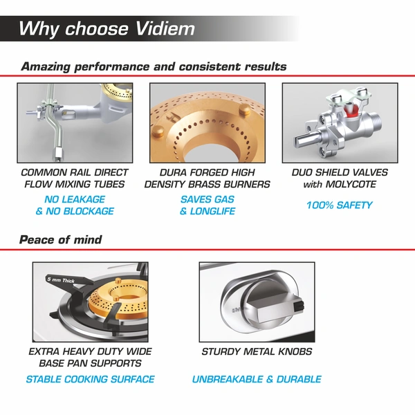 tusker vidiem stainless steel 4 burner silver gas stove