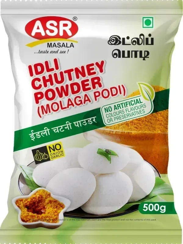 asr idli chutney powder (molaga podi) - 500g