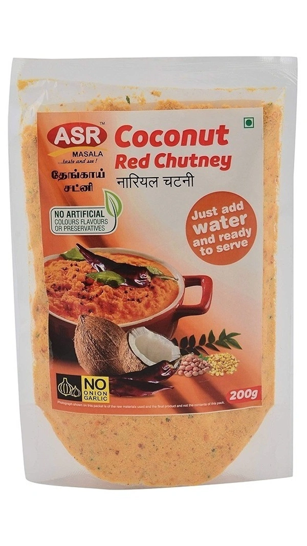 asr coconut red chutney (no onion, no garlic) - 200g