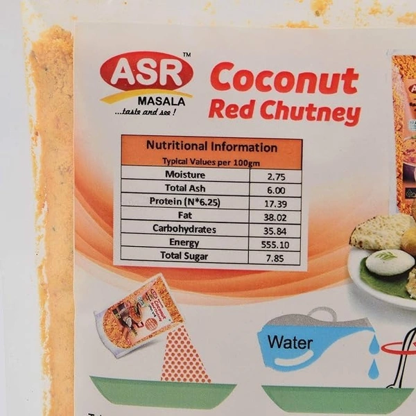 asr coconut red chutney (no onion, no garlic) - 200g