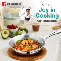bergner argent mini triply frypan - 0.8Ltr