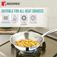 bergner argent mini triply frypan - 0.8Ltr
