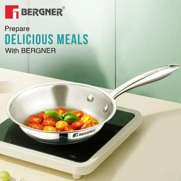 bergner argent mini triply frypan - 0.8Ltr