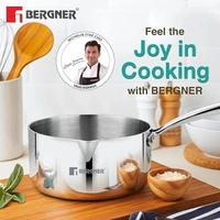 bergner argent triply saucepan with spout - 16cm