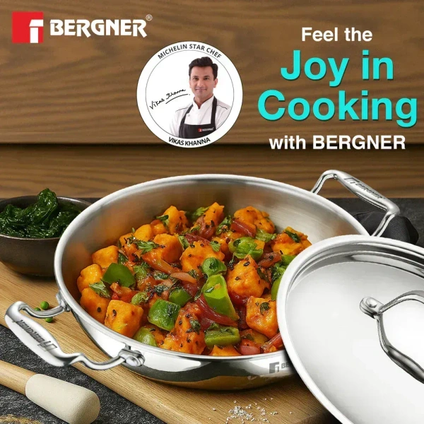 bergner argent triply kadai with lid BG-6331(1.7LTR)