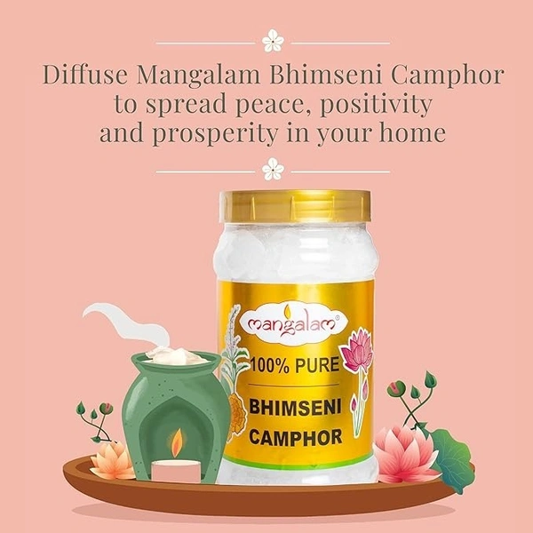 mangalam 100% pure bhimseni camphor 500g - 250g
