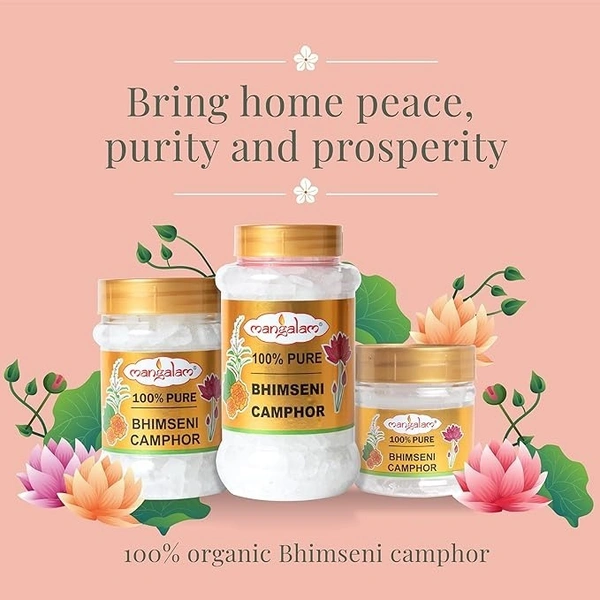 mangalam 100% pure bhimseni camphor 500g - 250g