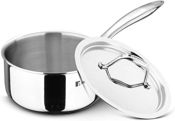 bergner argent triply saucepan with lid BG-6326 (1.0 LTR)