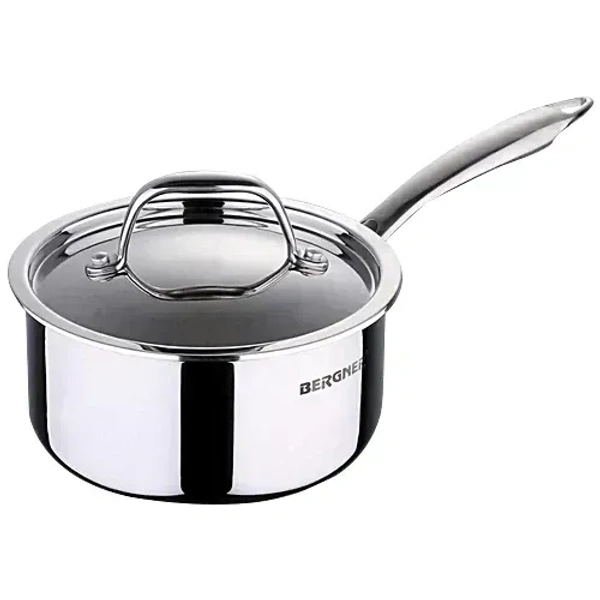 bergner argent triply saucepan with lid BG-6326 (1.0 LTR)