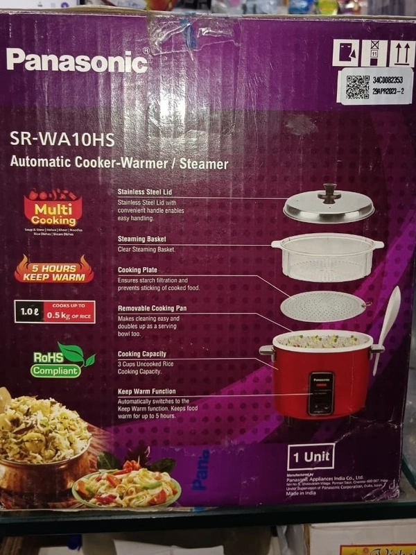PANASONIC sr - wa10hs Automatic cooker warmer / steamer 1 unit