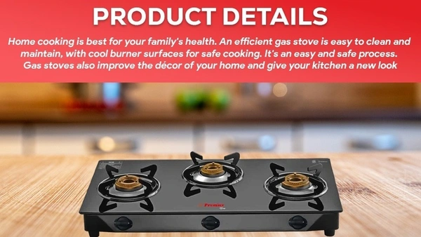 premier glow 3 burner gas stove
