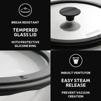 tramontina deep kadai with lid 24cm /3.7 ltr