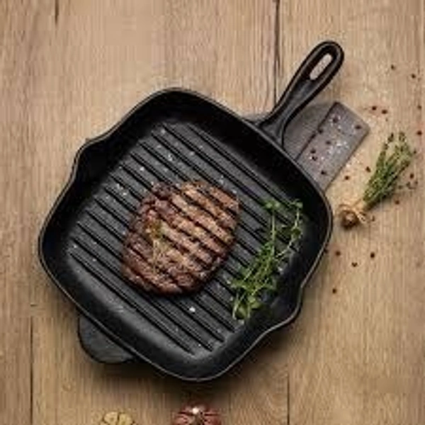 Tramontina Titanex Pre -season Cast Iron Grill Pan 27cm