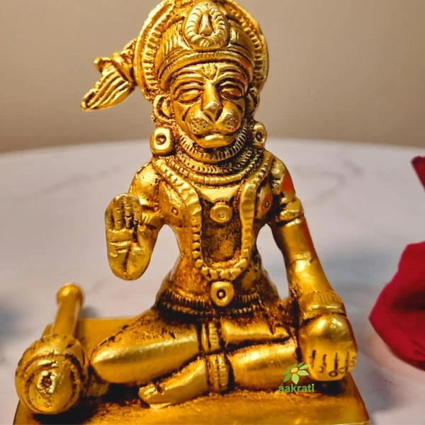 shri valli aakrati brass hanumanji idol 3.5"