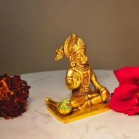 shri valli aakrati brass hanumanji idol 3.5"