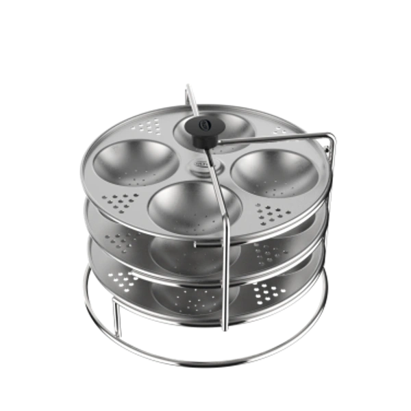 Ultra 5.6ltr Ss Steamer Pot -1N, SS Stand -1N,Toughened Glass Lid With Knob-1N