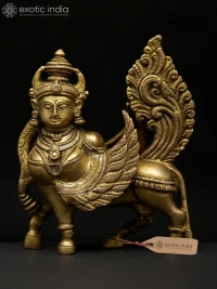 shri valli 7" kamadhenu cow and calf idol brass statue with wooden base