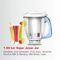 vidiem Vidiem Eva Super Blu 750W Mixer Grinder with 4 Jars (Blue) - 5.000KG