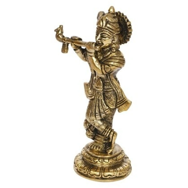 shri valli 4.5" brass krishna idol