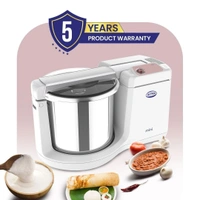 ultra Ultra Mini 1.25 Litre Table Top Wet Grinder - White | Fast Grinding Conical Stones, 5 Years Warranty | - 9.0